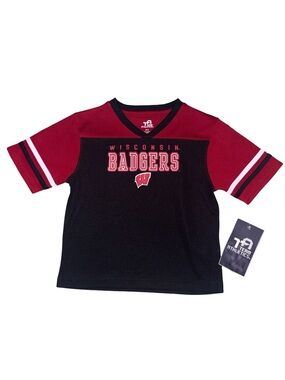 Team Athletics Wisconsin Badgers Kids' Red & Black Jersey